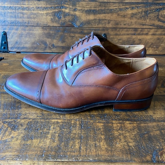 Florsheim Men’s Brown Leather Oxford Dress Shoes, Size 13 M, Classic lace up. - Picture 2 of 10